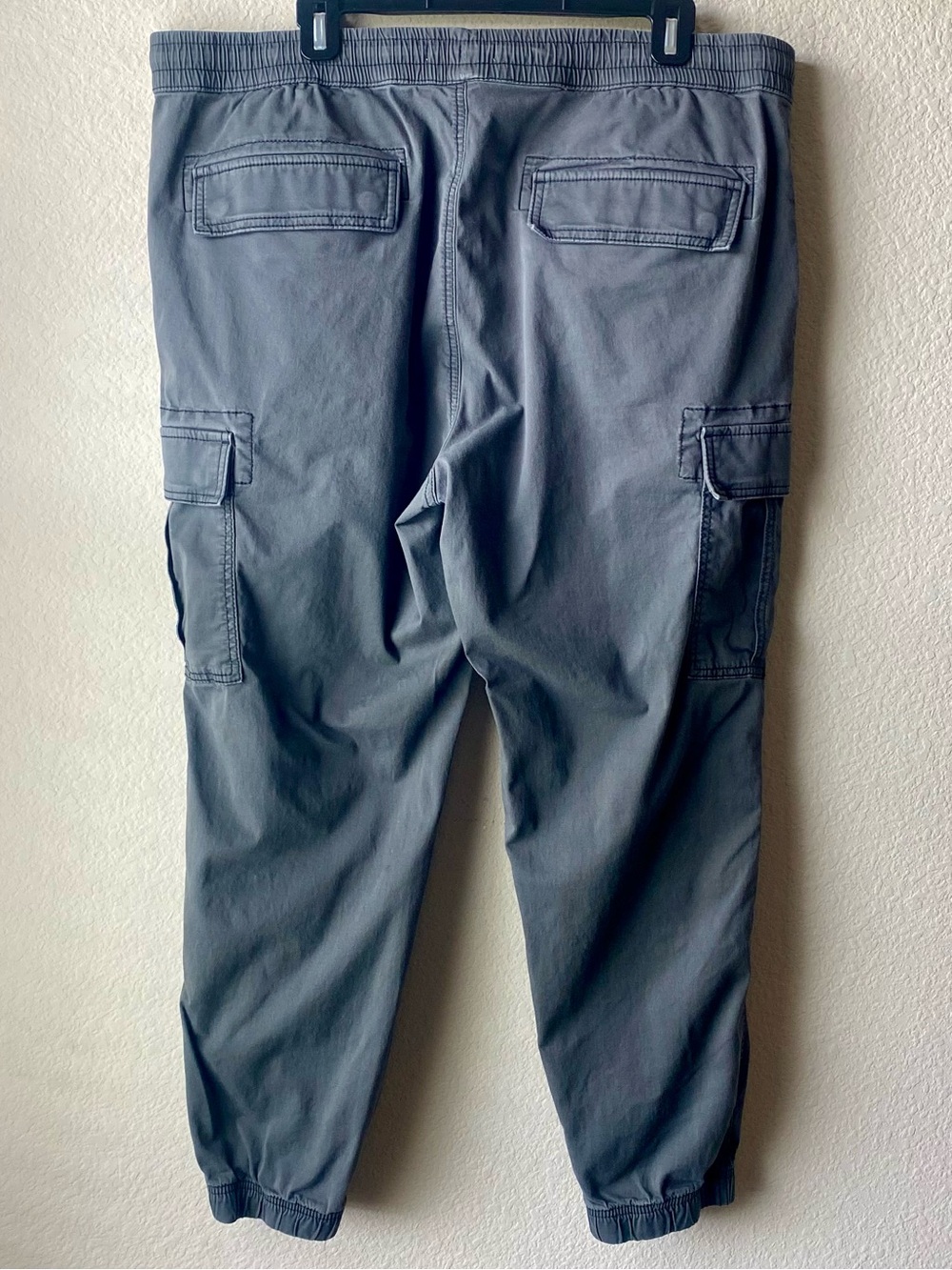 Bundle Sonoma Men’s Cargo Jogger XL Gray 2 Pair Elastic Waist Ankle Drawstring - Picture 7 of 7